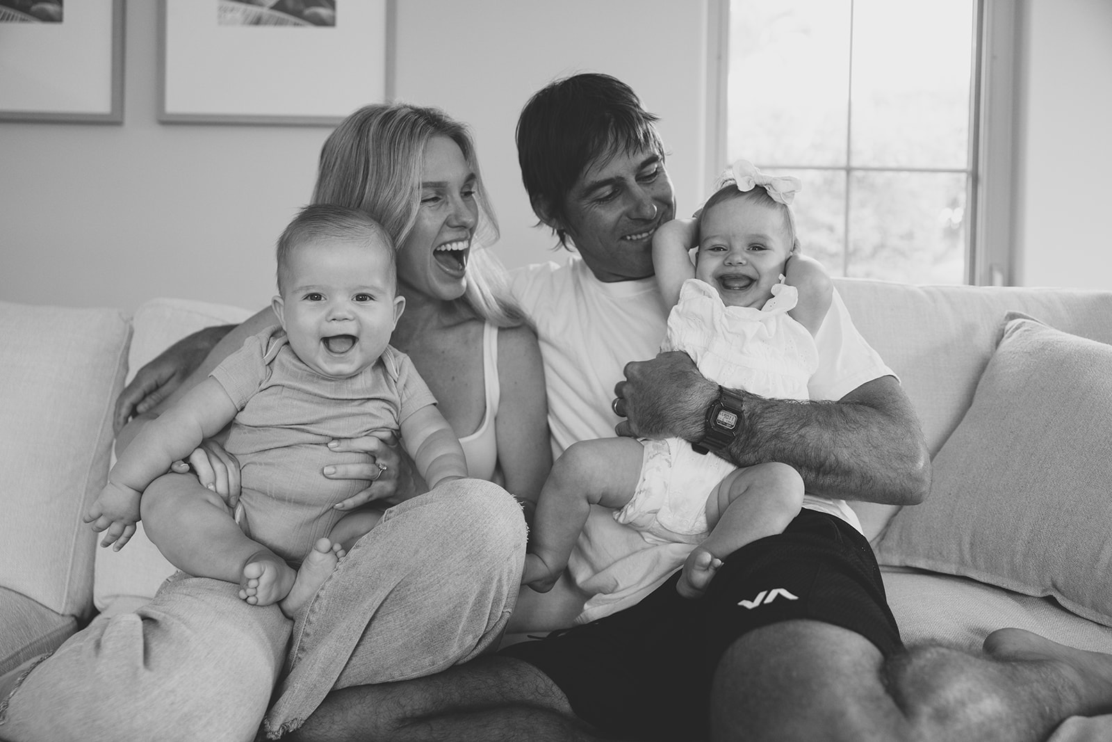 DJ with his family at home